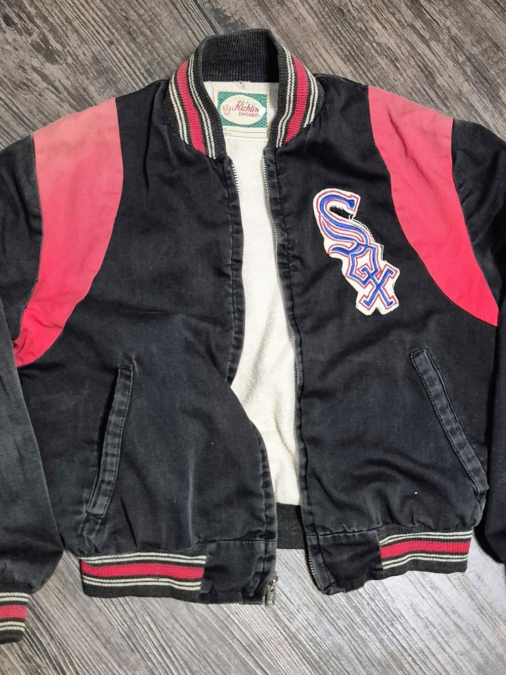 1950s Vintage Kids White Sox  Jacket with Patch